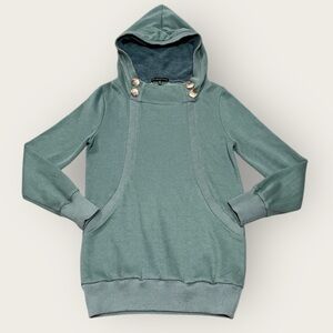 Miss Me Hooded Sweatshirt in Sage Green Size Small